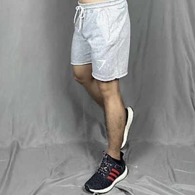 Quần short nỉ tập gym nam DOGYMSHOP form ống rộng, logo thêu không bong tróc QGQL5