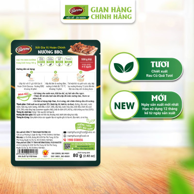 Combo 3 gói Gia Vị Nướng BBQ Barona 80g ướp ngon chuẩn vị không cần nêm nếm
