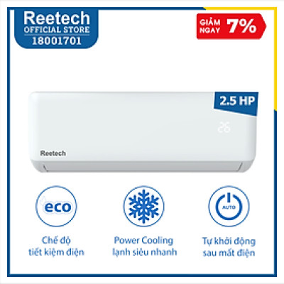 Máy lạnh Reetech 2.5 HP RT24-DF-BT/RC24-DF-BT - Hàng chính hãng (chỉ giao HCM, HN và một số tỉnh)