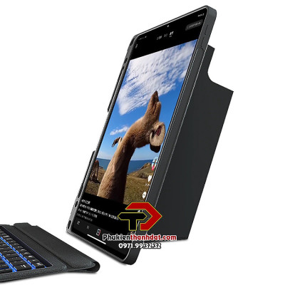 Bao da bàn phím kèm TrackPad cho iPad Air 6 11 inch M2 chính hãng WIWU Mag Touch IPad Keyboard, có thể tháo rời, có đèn LED - Hàng chính hãng 