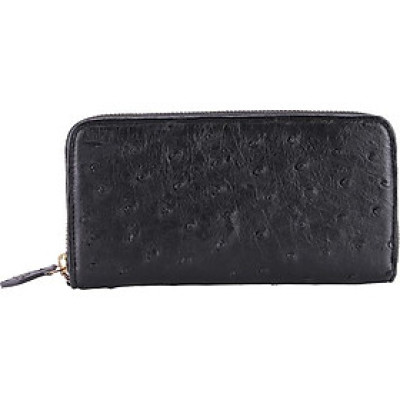 Ví Nữ Da Đà Điểu 1 Khóa Vip Huy Hoàng HT3429 (19 x 10.5 cm) - Đen