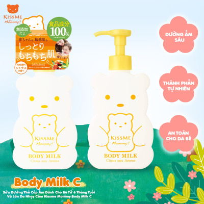 Sữa Dưỡng Thể Kissme Mommy Body Milk Cấp Ẩm Dành Cho Bé Từ 06 Tháng Tuổi Và Làn Da Nhạy Cảm (200G)