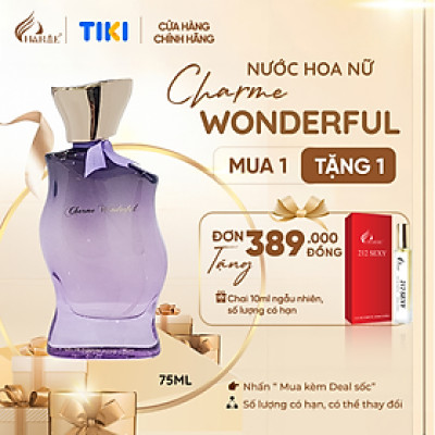 [LIMITED DATE 8/2025] Nước Hoa Unisex CHARME Wonderful 75ml Lưu Hương Lâu Nhẹ Nhàng, Sang Trọng_Nước Hoa Chính Hãng