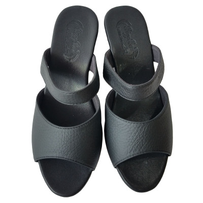 Dép Đế Xuồng Nữ Da Bò Thật BIGGBEN Cao 5cm DX39