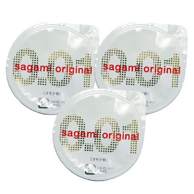 Bao Cao Su 0.01 mm Nhật Bản - Sagami Original 0.01 (Hộp 5 chiếc) - Mỏng Nhất Hiện Nay - Tặng Bcs Power Men (Hộp 3 Chiếc) - Che tên Sản Phẩm