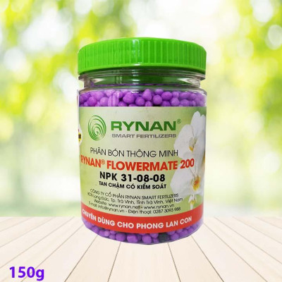 Phân thông minh tan chậm RYNAN 200 - 210 - 220 - 230 - 240 đầy đủ các giai đoạn phát triển chuyên cho hoa Lan - hoa cảnh và Bonsai hũ 150g