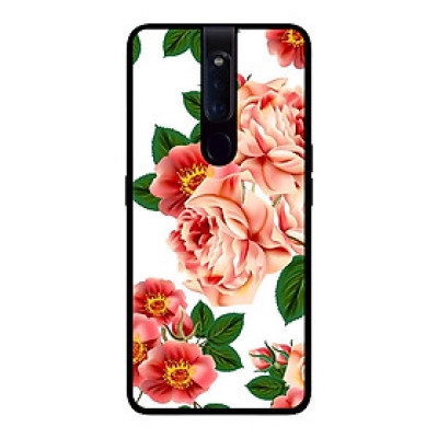 Ốp lưng dành cho điện thoại Oppo F11 Pro Họa Tiết Hoa Nền Trắng Hàng chính hãng