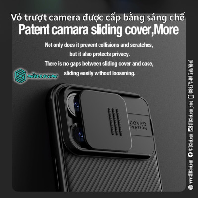 ỐP LƯNG DÀNH CHO ĐIỆN THOẠI IPHONE 15 PRO MAX - 15 PRO NILLKIN CAMSHIELD PRO NILLKIN