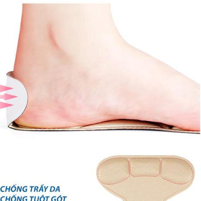 Miếng lót giày cao gót mũi nhọn cho giày bị rộng cao cấp, vải thoáng khí và êm chân- buybox - BBPK55 - (Da beo)