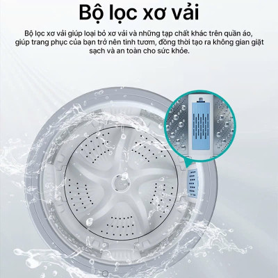Máy giặt Hisense 8kg WTZQ8012UT Giặt Eco tiết kiệm điện năng, bảo hành 24 tháng - HÀNG CHÍNH HÃNG