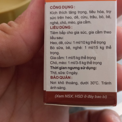 ADE B.COMPLEX TĂNG TRỌNG HEO GÀ VỊT , CHAI 20ML