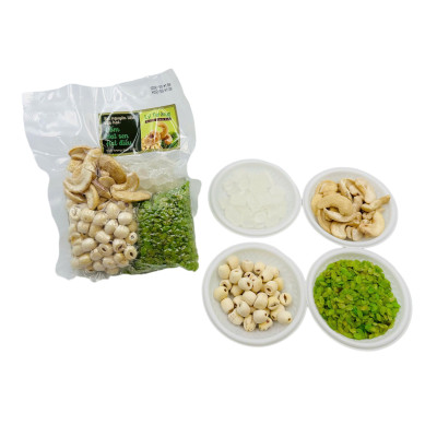 Set nguyên liệu sữa hạt: Cốm - Hạt sen - Hạt điều 115g