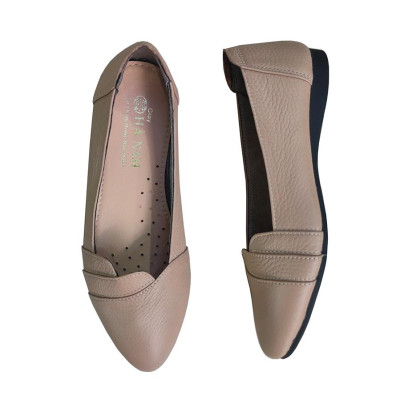 Giày Búp Bê Nữ Đế Bệt Da Bò Thật TiTi ĐÔ Cao Cấp GBBN2073