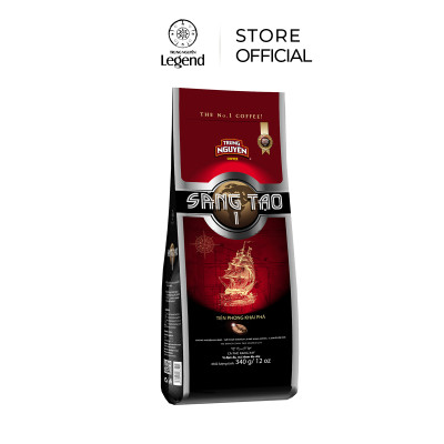Combo 2 Bịch Cà Phê Trung Nguyên Legend Sáng Tạo 1 – Gói 340g – 100% Robusta, Đậm Đen, Vị Đắng Mạnh