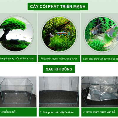 Sứ Lọc Bể Cá túi 1KG + Phân nền Dia MAX AQUA 2KG trồng cây thủy sinh hồ cá