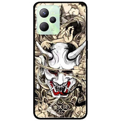 Ốp lưng dành cho Realme C35 mẫu Quỷ Trắng Hai Sừng