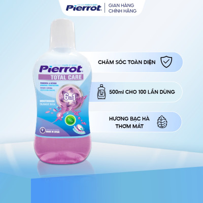 [ Mua 2 tặng 1 chỉ kẽ răng ] Nước súc miệng chăm sóc răng toàn diện giúp thơm miệng ngừa sâu răng PIERROT 500ml