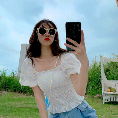 Áo trễ vai phong cách hàn quốc QK11 - Áo trễ vai nữ tay phòng hàn quốc