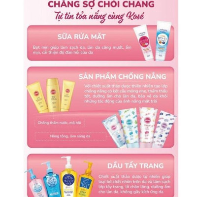 Combo Chống Nắng, Chống Nước Suncut Và Sữa Rửa Mặt Dưỡng Ẩm Mặt Làm Sạch Da Softymo Kose Nhật Bản 110g, 190g