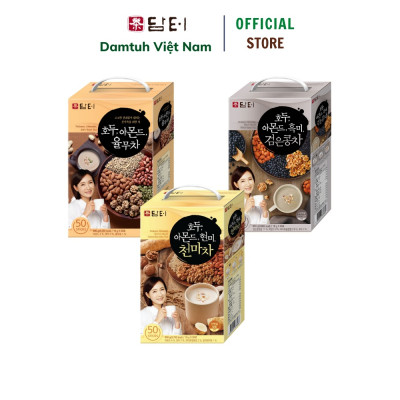 [ Chính Hãng ] Bột Ngũ Cốc Damtuh Đậu Đen, Óc Chó, Hạnh Nhân Hàn Quốc, 50 Gói * 18G, Giàu Dinh Dưỡng, Ít Đường