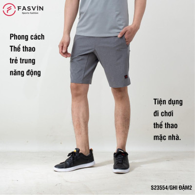 Quần Đùi Nam FASVIN Vải Gió Đẹp Hàng Nhà Máy Chất Lượng Cao Thể Thao Hay Mặc Nhà S23554.HN