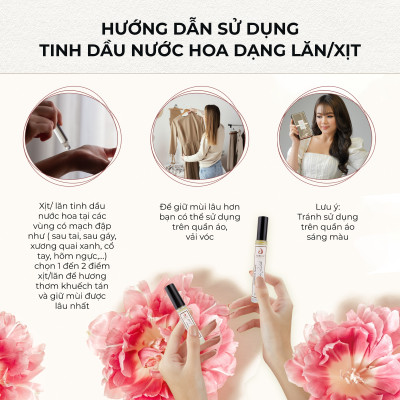 Jadore by Jubilé - Tinh dầu nước hoa Pháp Nữ Minisize Dạng lăn 3ml Thơm Lâu, Sang Trọng, Quyến Rũ