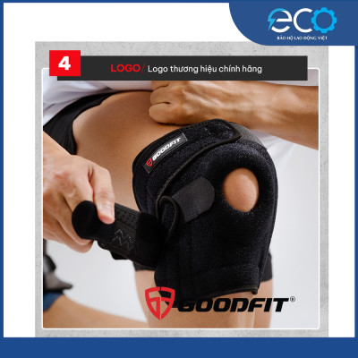Băng gối thể thao GoodFit GF515K – 3 đai dán cố định, hỗ trợ khớp gối, tập gym, chạy bộ