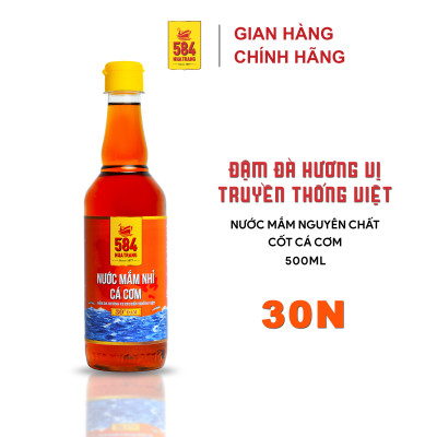 Nước mắm Nhỉ Cá cơm 584 Nha Trang - 30 độ đạm - Chai Nhựa 500ml