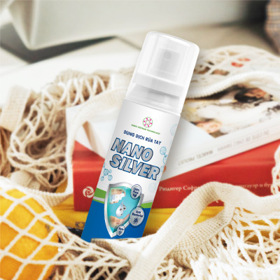 Chai xịt kháng khuẩn, diệt khuẩn, khử mùi Nano Bạc (Nano Silver) loại bỏ mùi hôi, vệ sinh tay chân cơ thể, vật dụng gia đình, cá nhân 100ml
