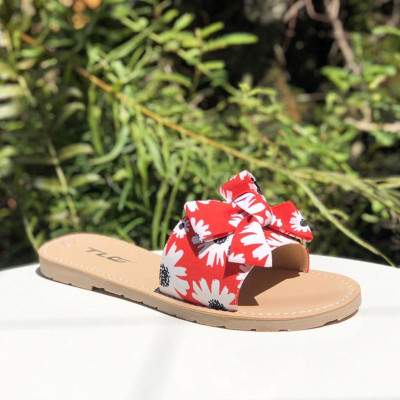 Dép nữ bảng ngang nơ hoa cúc siêu dễ thương 21448