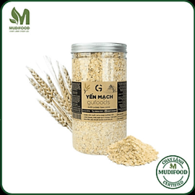 Yến Mạch Tươi Cán Mỏng (Cán Dẹt) GUfoods 500g - Ăn Kiêng, Giàu Chất Xơ, Hỗ Trợ Giảm Cân, Tập Gym, Eat Clean