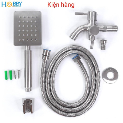 Bộ vòi sen tắm có củ sen lạnh dây sen  inox 304 Hobby home decor CST1