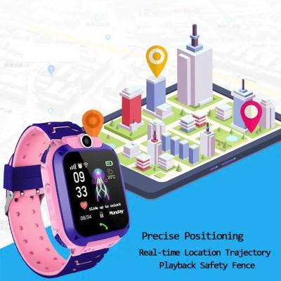 Đồng Hồ Thông Minh Trẻ Em Chống Nước Chuẩn IP67 Watch Q12 MÀU XANH - Hàng nhập khẩu