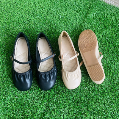 Giày Búp Bê  Mũi Tròn Chun Mềm – PABNO PN12032