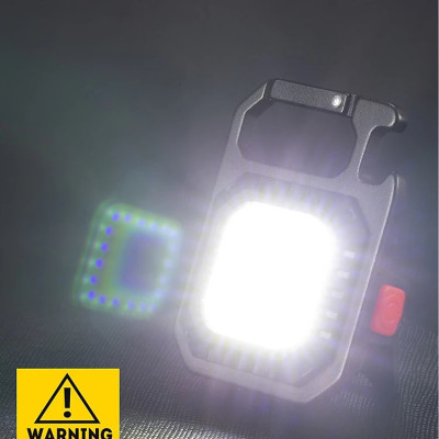 Đèn LED Mini Móc Khóa Siêu Sáng Tiện Dụng PaKaSa,  Đèn Pin COB Dã Ngoại Thường Ngày, Sạc TYPE-C Tiện Dụng Dung Lượng PIN 500mAh- HÀNG CHÍNH HÃNG