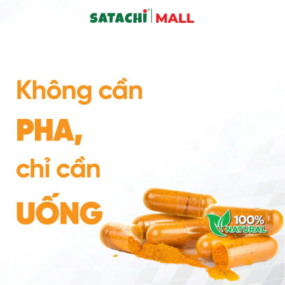 Viên Bột Nghệ Nguyên Chất SATACHI – 100% Nghệ – Dạng Viên Tiện Lợi – Hộp 180 viên