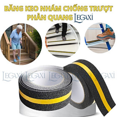 Băng Keo Nhám Phản Quang Chống Trượt Cầu Thang Bật Thèm 5cmx5Mét TránhTé Ngã Cho Người Lớn Và Trẻ Em