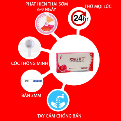 combo Que thử thai Powertest +bút thử thai Powertest