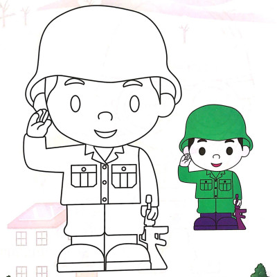 Bé Tô Màu Chú Bộ Đội