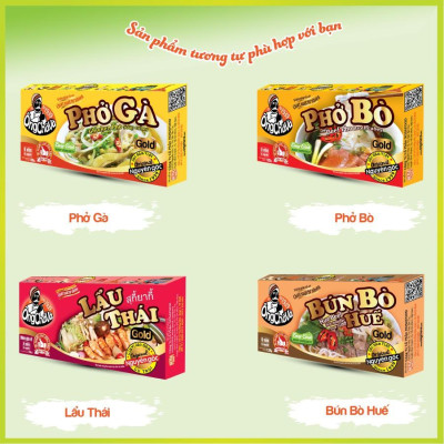 Combo 10 Hộp Viên Gia Vị Bún Riêu Cua Ông Chà Và 126g (Crab Chowder Rice Noodle Soup Cubes)