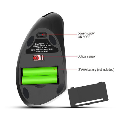 Chuột không dây HXSJ T29 quang dọc BT3.0 3 DPI có thể điều chỉnh Thiết kế tiện dụng cho hệ thống Windows Android 