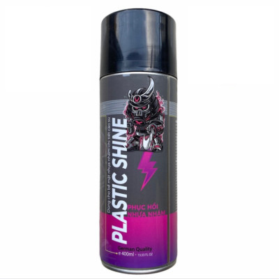 Chai xịt phục hồi nhựa nhám, nhựa đen, dưỡng đen dàn nhám Sprayking Plastic Shine 400ml, dàn áo phai màu