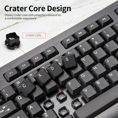 106 phím Bàn phím uFound U-70 hỗ trợ USB decibel thấp cho nhà / Văn phòng