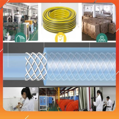 ️Evoucher Bộ dây vòi xịt nước rửa xe, tưới cây , tăng áp 3 lần, loại 15m 206319 đầu đồng, cút đồng nối nhựa đen