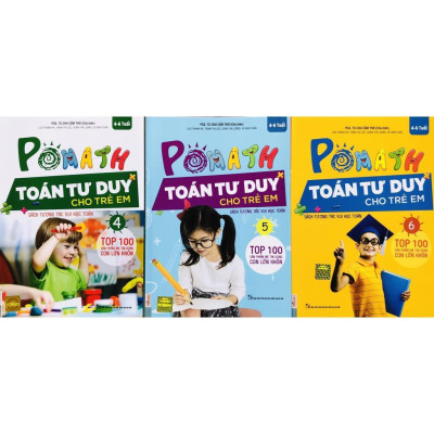 Sách - POMath Toán Tư Duy Cho Trẻ Em Từ 4 - 6 Tuổi - Tập 4, 5, 6 - Combo 3 Cuốn - MCBooks