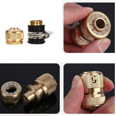  Bộ dây vòi xịt nước rửa xe, tưới cây . tăng áp 3 lần, loại 15m 206701 đầu đồng,cút đồng+ tặng đai