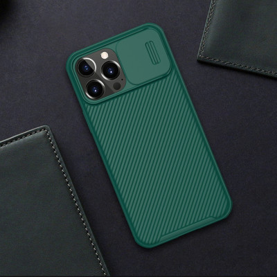 Ốp lưng cho iPhone 16 / 16 Plus / 16 Pro / 16 Pro Max hiệu Nillkin Camshield chống sốc nắp trượt bảo vệ camera - Viền TPU, đệm khí chống sốc, Lưng nhám PC chống vân tay - Hàng nhập khẩu