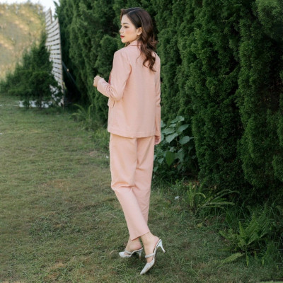 Set bộ áo vest nữ và quần dài ống đứng sang chảnh, quý phái, form đẹp chuẩn Hàn bv02