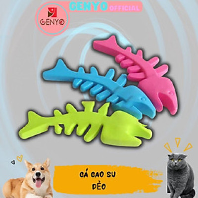 Cá dẻo đồ chơi cho chó mèo ( màu giao ngẫu nhiên )