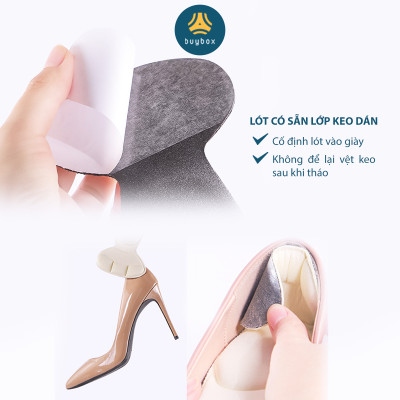 2 cặp miếng lót giày cao gót mũi tròn cho giày bị rộng, giúp giảm size cao cấp - buybox - BBPK11